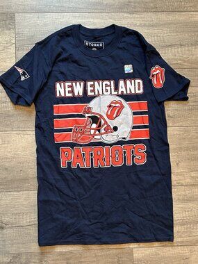 Rolling Stones x New England Patriots 2019 No Filter Tour T-shirt Men’s Sz Small